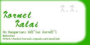 kornel kalai business card